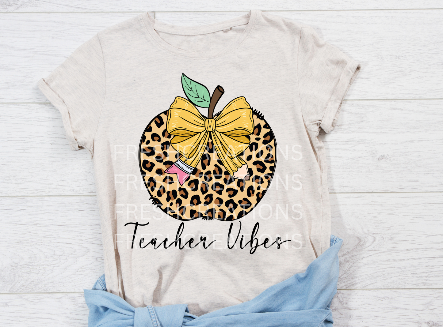 CHEETAH PENCIL BOW DTF TRANSFER