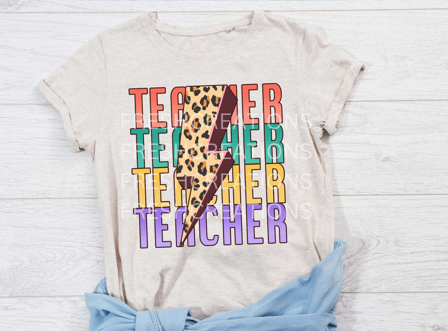TEACHER CHEETAH DTF TRANSFER
