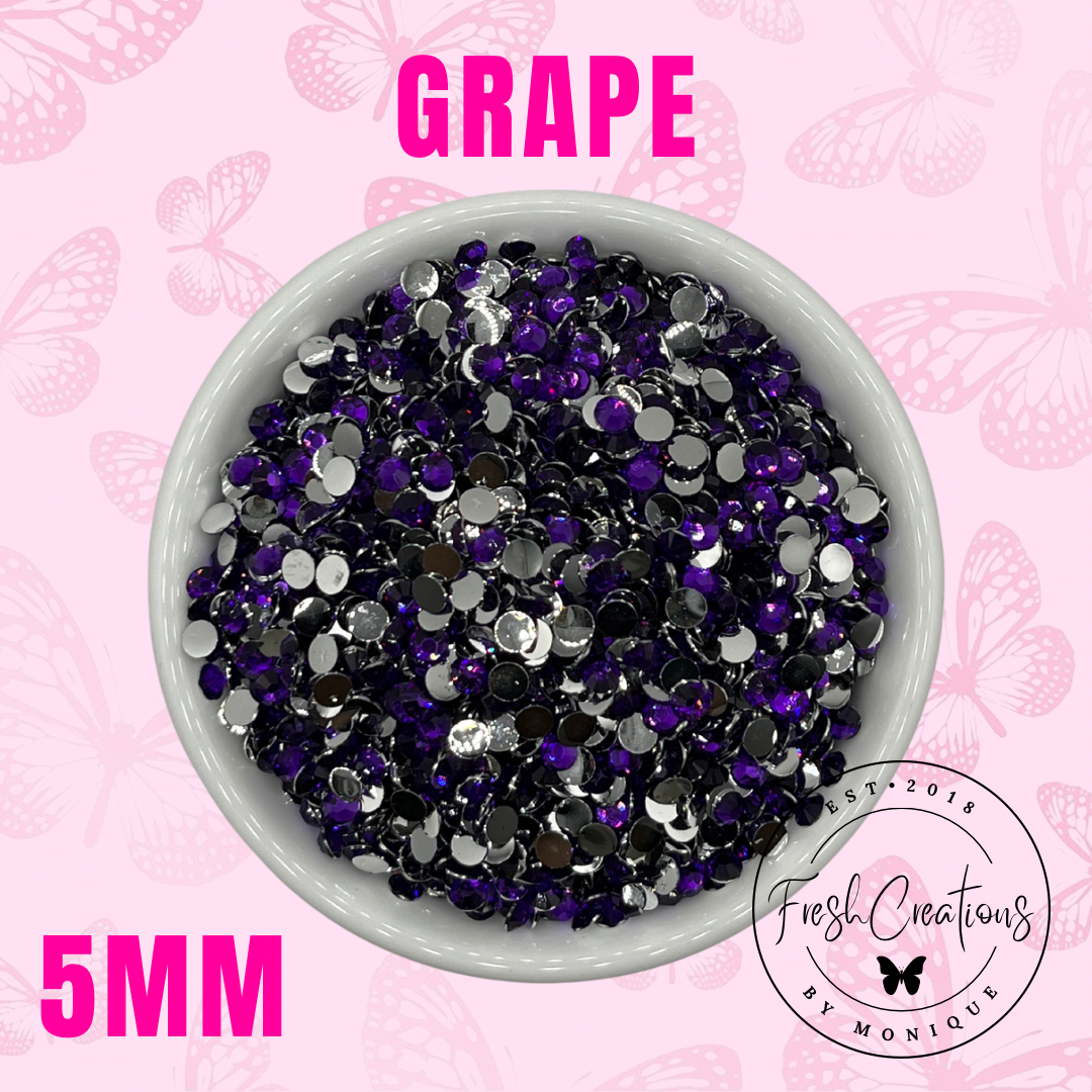 GRAPE 5MM RHINESTONES