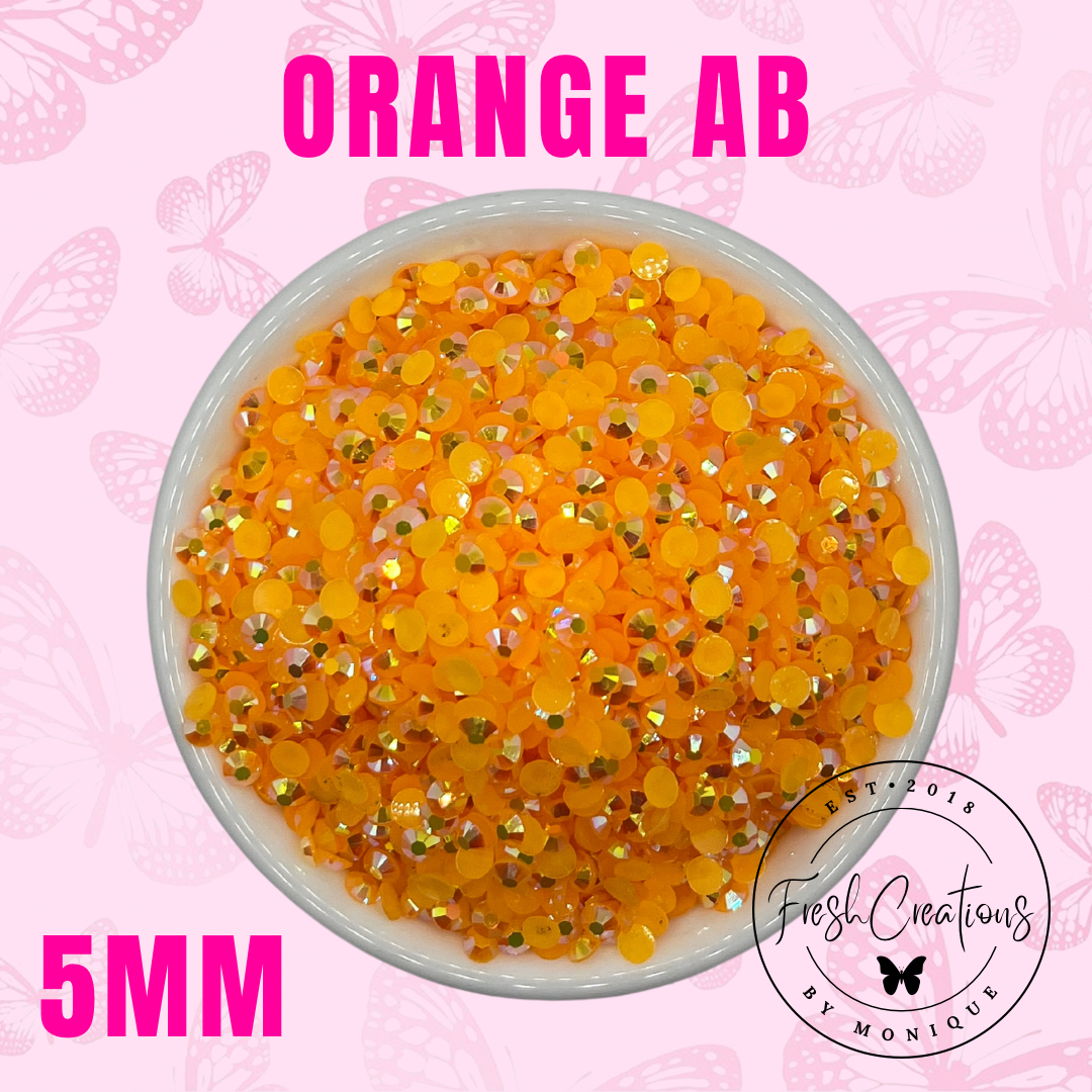 ORANGE AB 5MM RHINESTONES