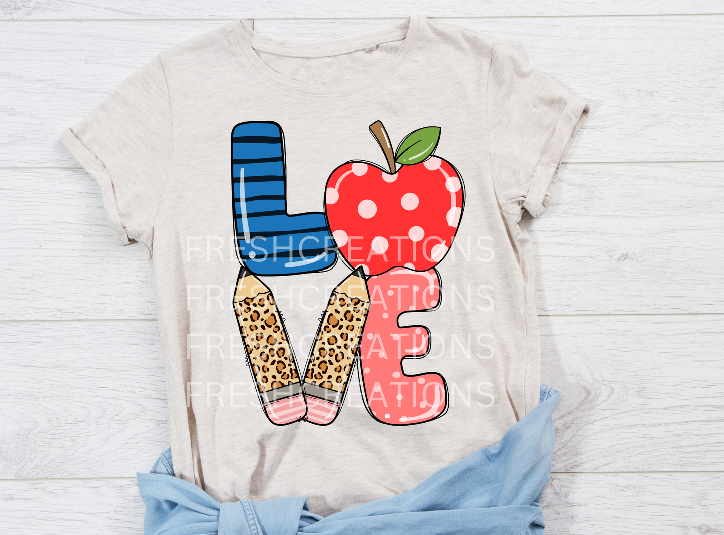 LOVE COLORFUL TEACHER DTF TRANSFER