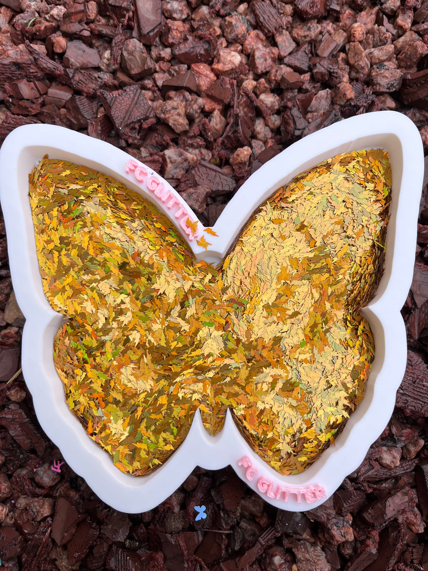 GOLD BOLTS SHAPE GLITTER