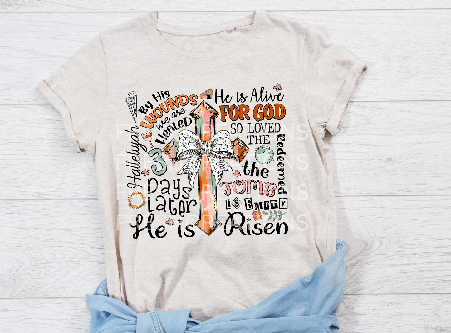 HE IS RISEN DTF TRANSFER