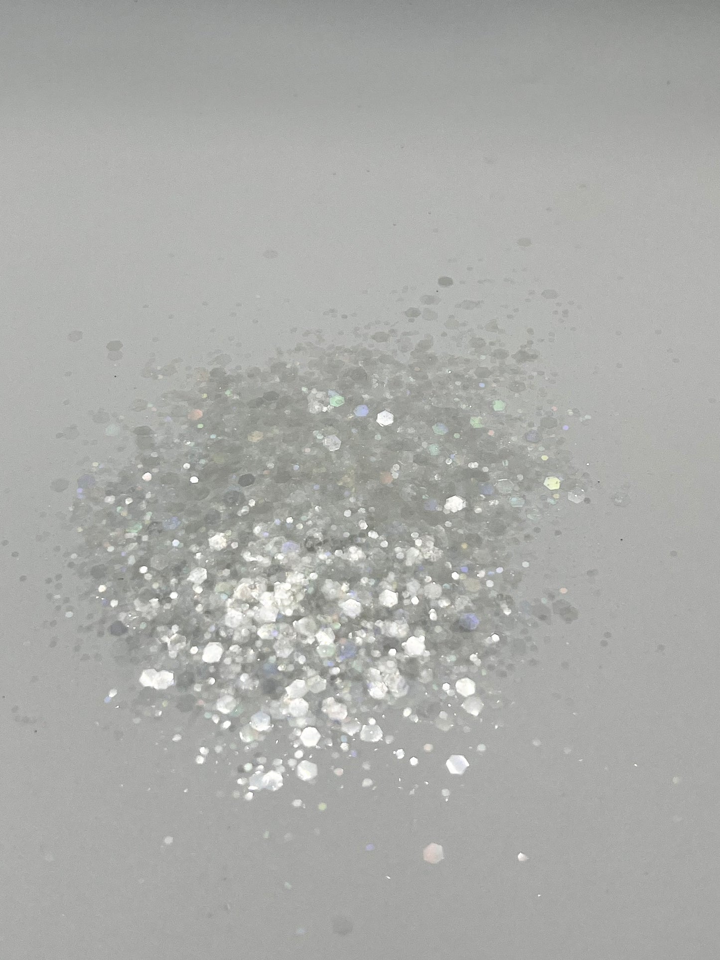 WHITE TRANSPARENT HOLOGRAPHIC CHUNKY MIX