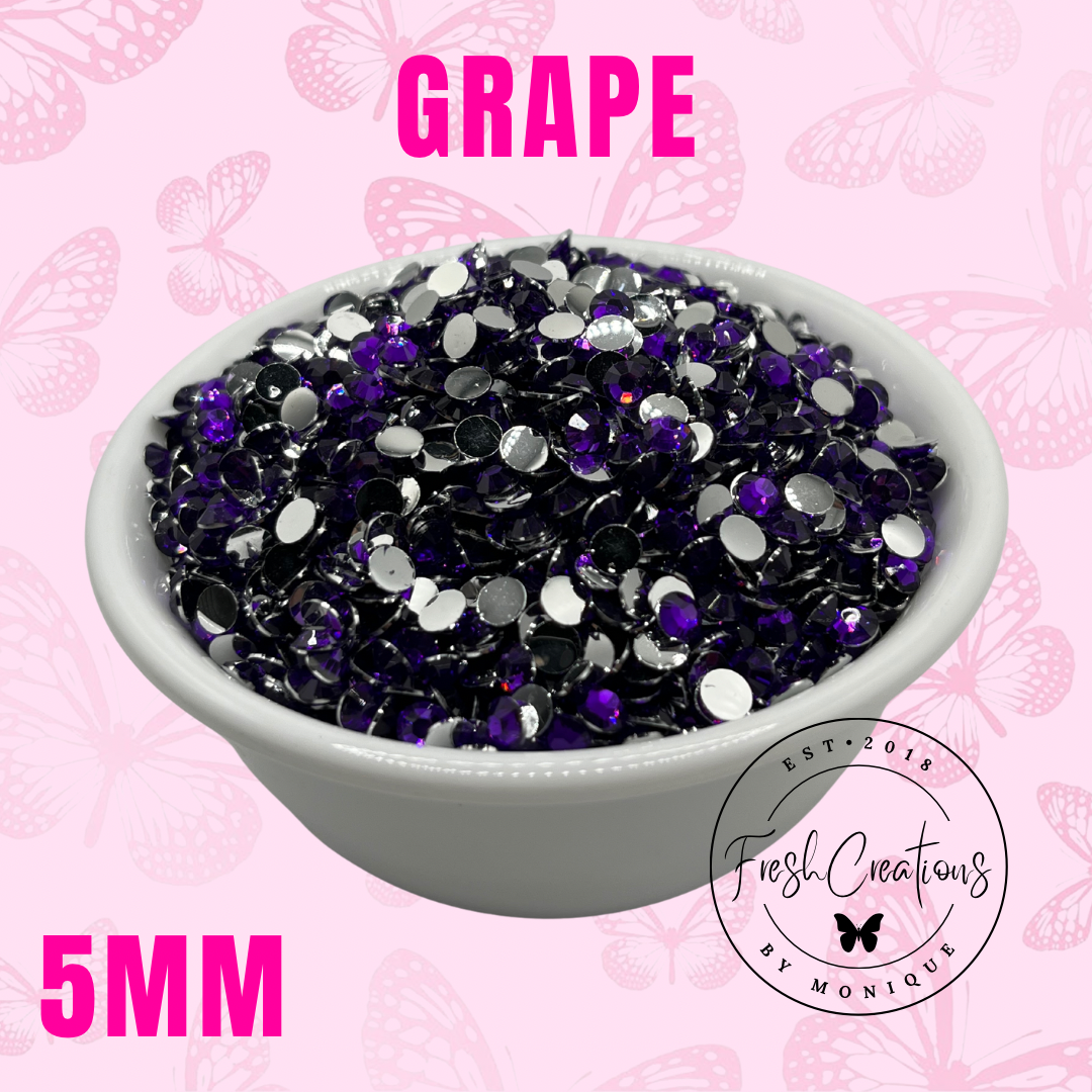 GRAPE 5MM RHINESTONES