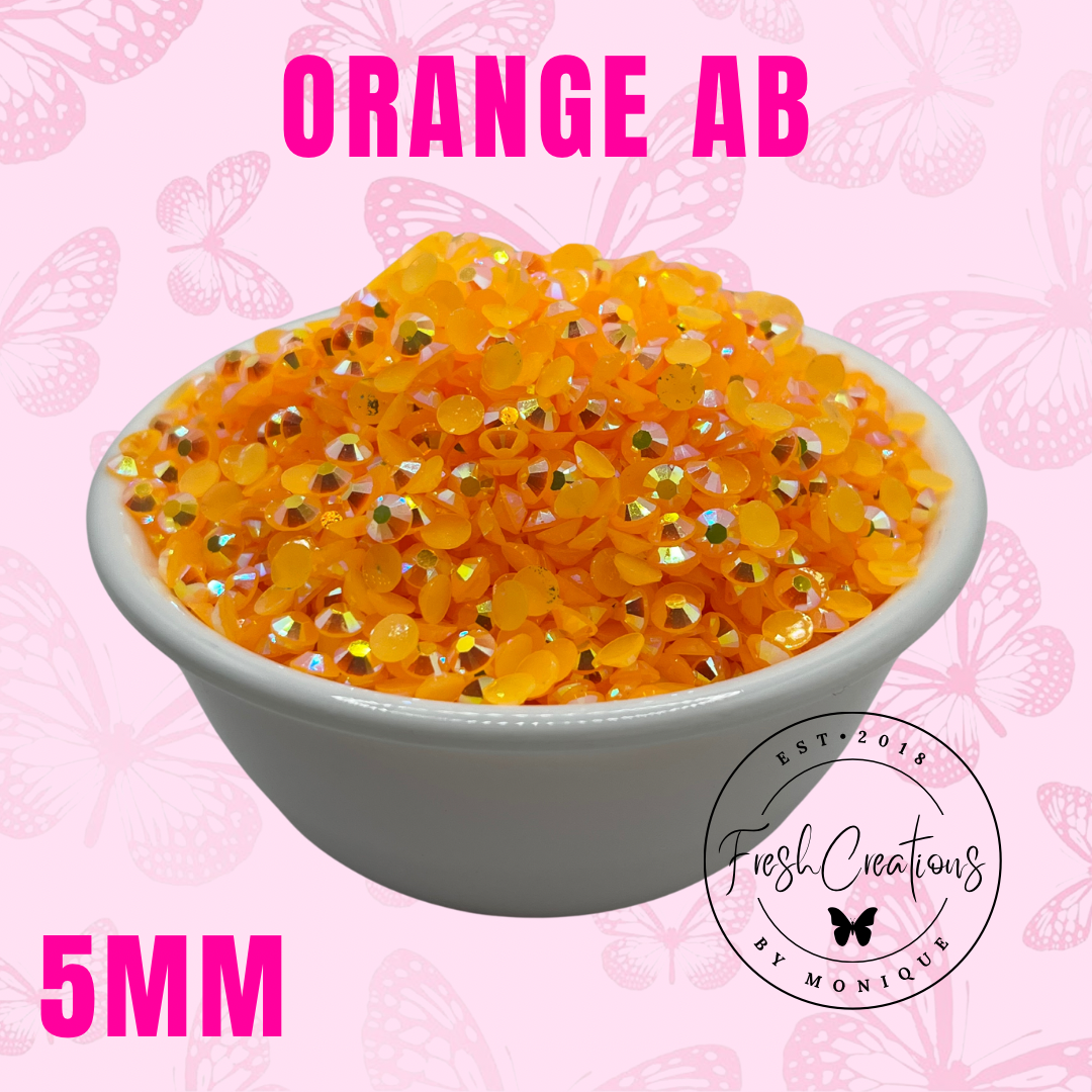 ORANGE AB 5MM RHINESTONES