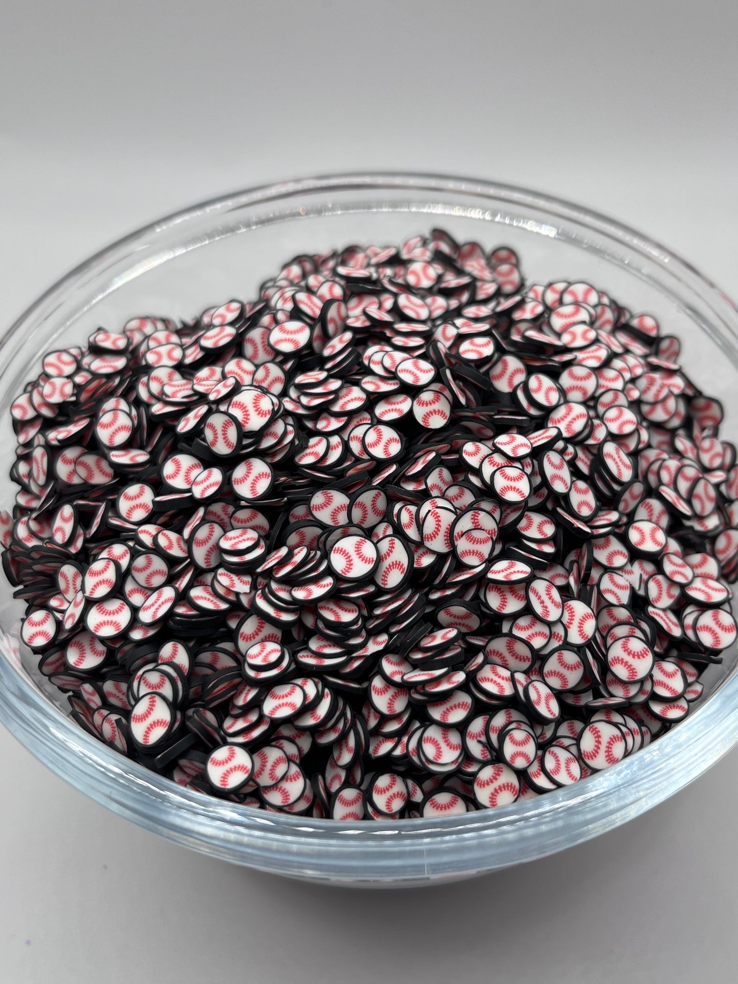 BASEBALL POLYMER CLAY SLICES