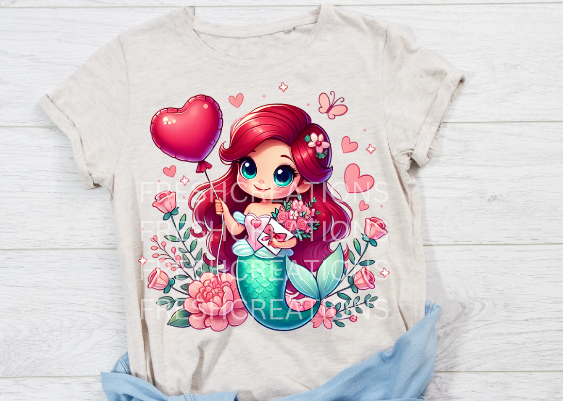 MERMAID VDAY DTF TRANSFER