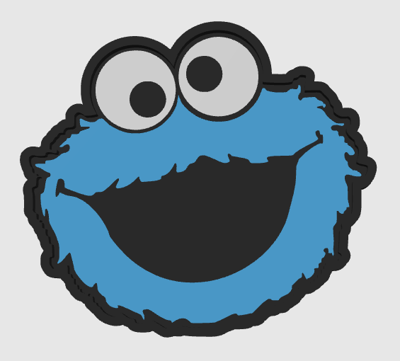 COOKIE MONSTER TRINKET TRAY STL DIGITAL FILE ONLY