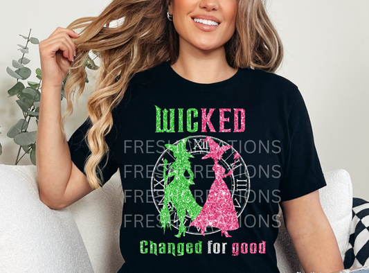 WICKED CLOCK PINK/GREEN DTF TRANSFER