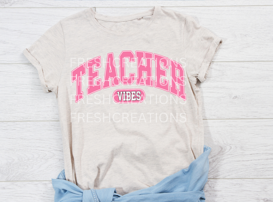 TEACHER VIBES DTF TRANSFER