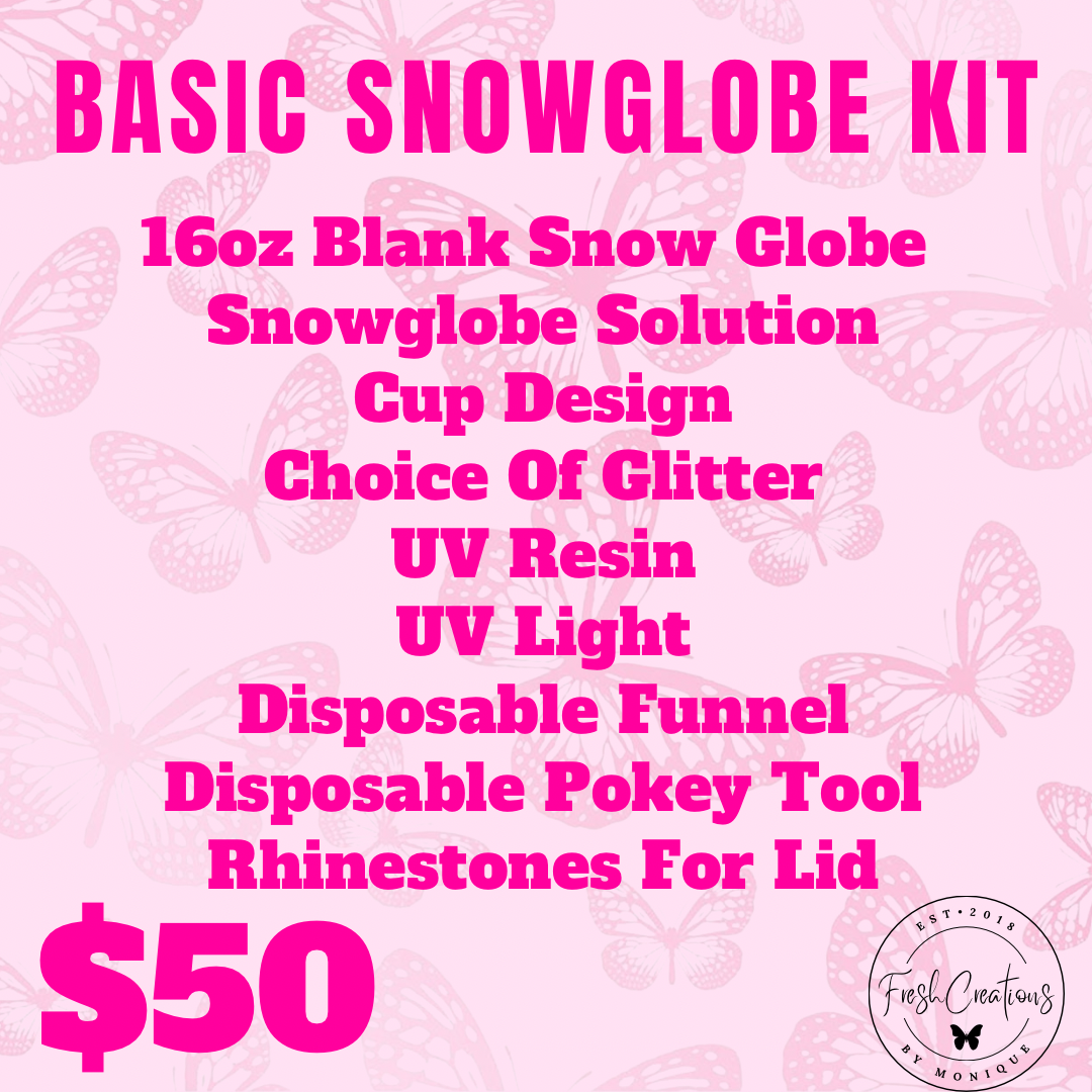 SNOWGLOBE KIT - PLEASE MAKE SURE YOU CHECK YOUR EMAIL AND RESPOND WITHIN 24HOURS WITH YOUR WRAP SELECTION