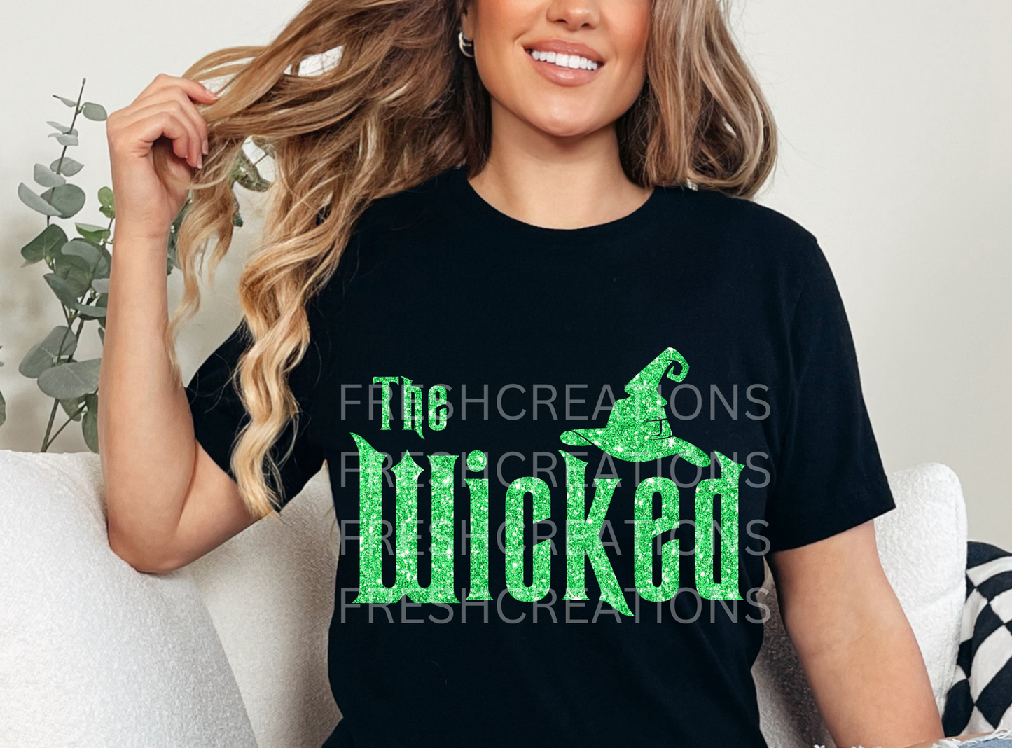 THE WICKED IN GREEN WRITING DTF TRANSFER