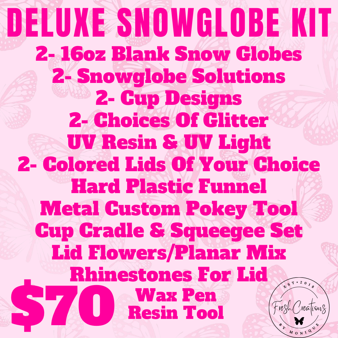 SNOWGLOBE KIT - PLEASE MAKE SURE YOU CHECK YOUR EMAIL AND RESPOND WITHIN 24HOURS WITH YOUR WRAP SELECTION