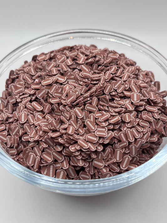 FOOTBALL POLYMER CLAY SLICES