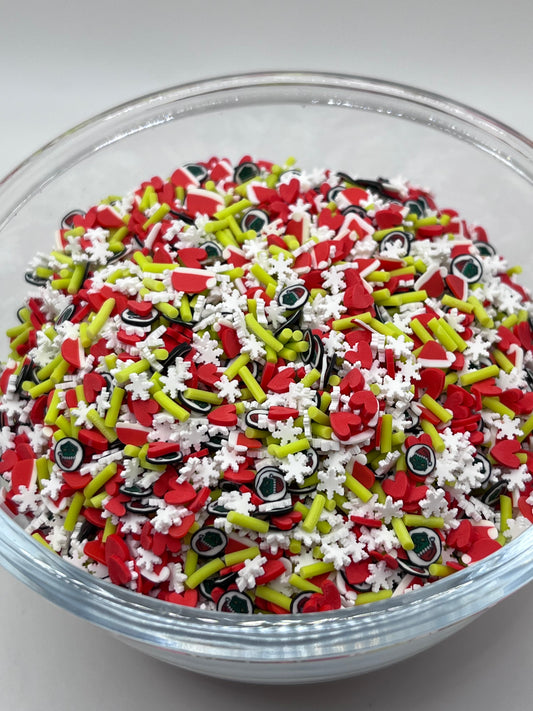 GRINCH XMAS MIX POLYMER CLAY SLICES