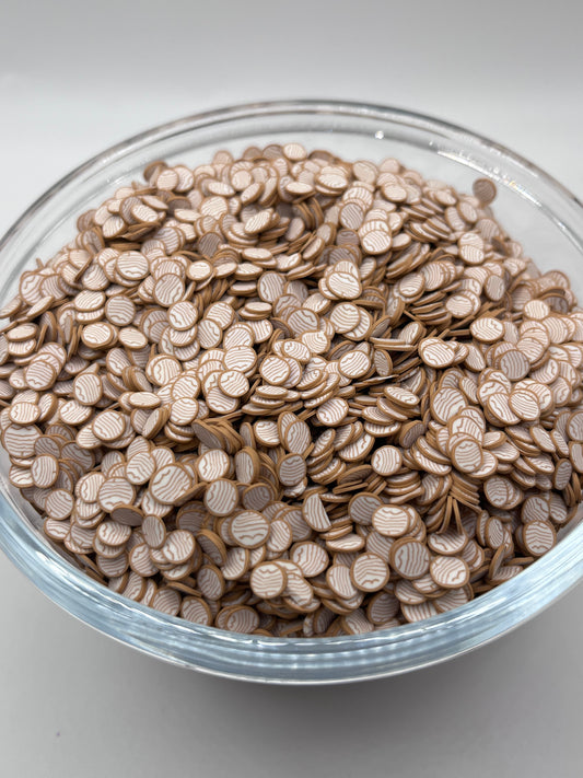 WHITE CONCHA POLYMER CLAY SLICES