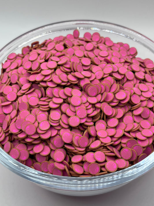PINK CONCHA POLYMER CLAY SLICES