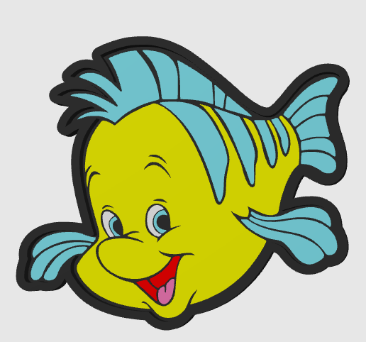 FLOUNDER BEADED TRAY STL DIGITAL FILE ONLY