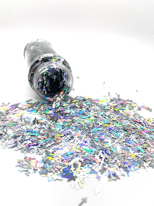 BE THE LIGHT 2OZ HOLOGRAPHIC SHAPE GLITTER