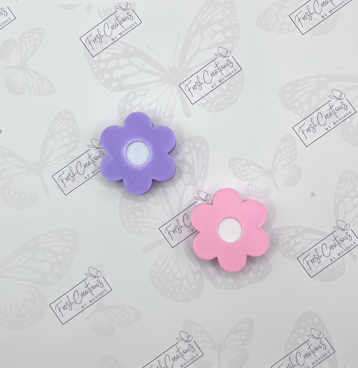 SPRING FLOWERS 3D STRAW TOPPERS STANDARD SIZE