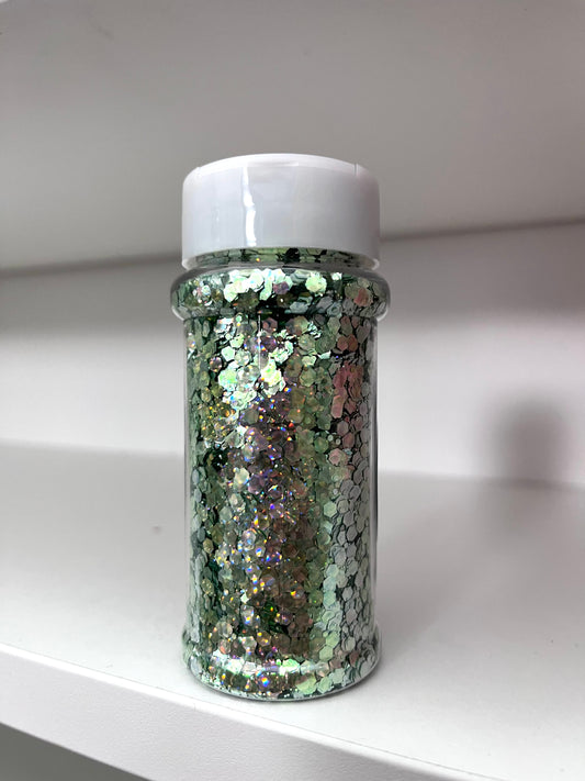GREEN FISH SCALE CHUNKY MIX