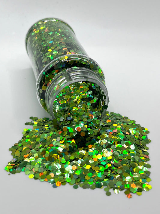 LIGHT GREEN HOLOGRAPHIC CHUNKY MIX