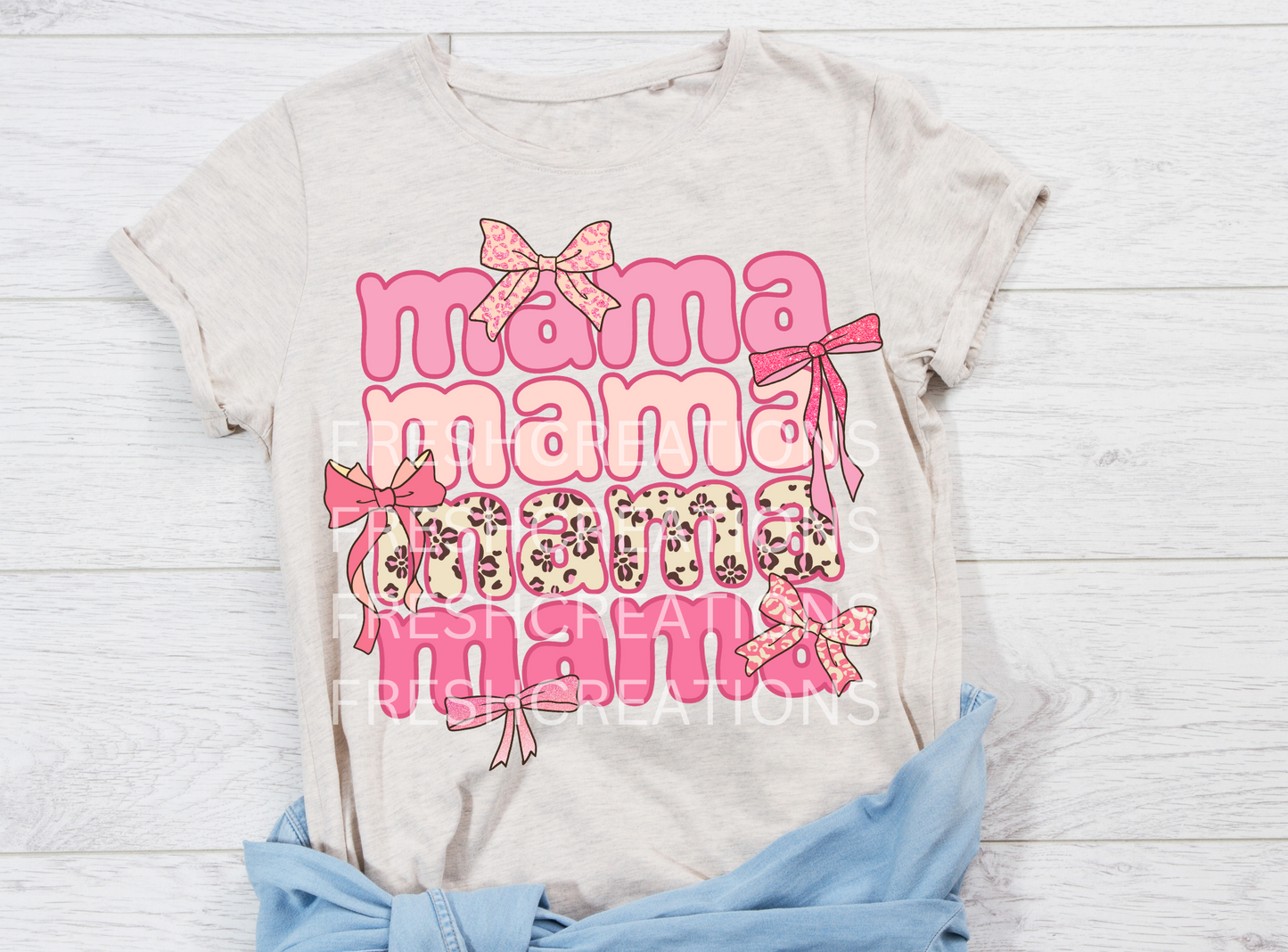 MAMA IN PINK WITH BOWS