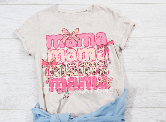 MAMA IN PINK WITH BOWS