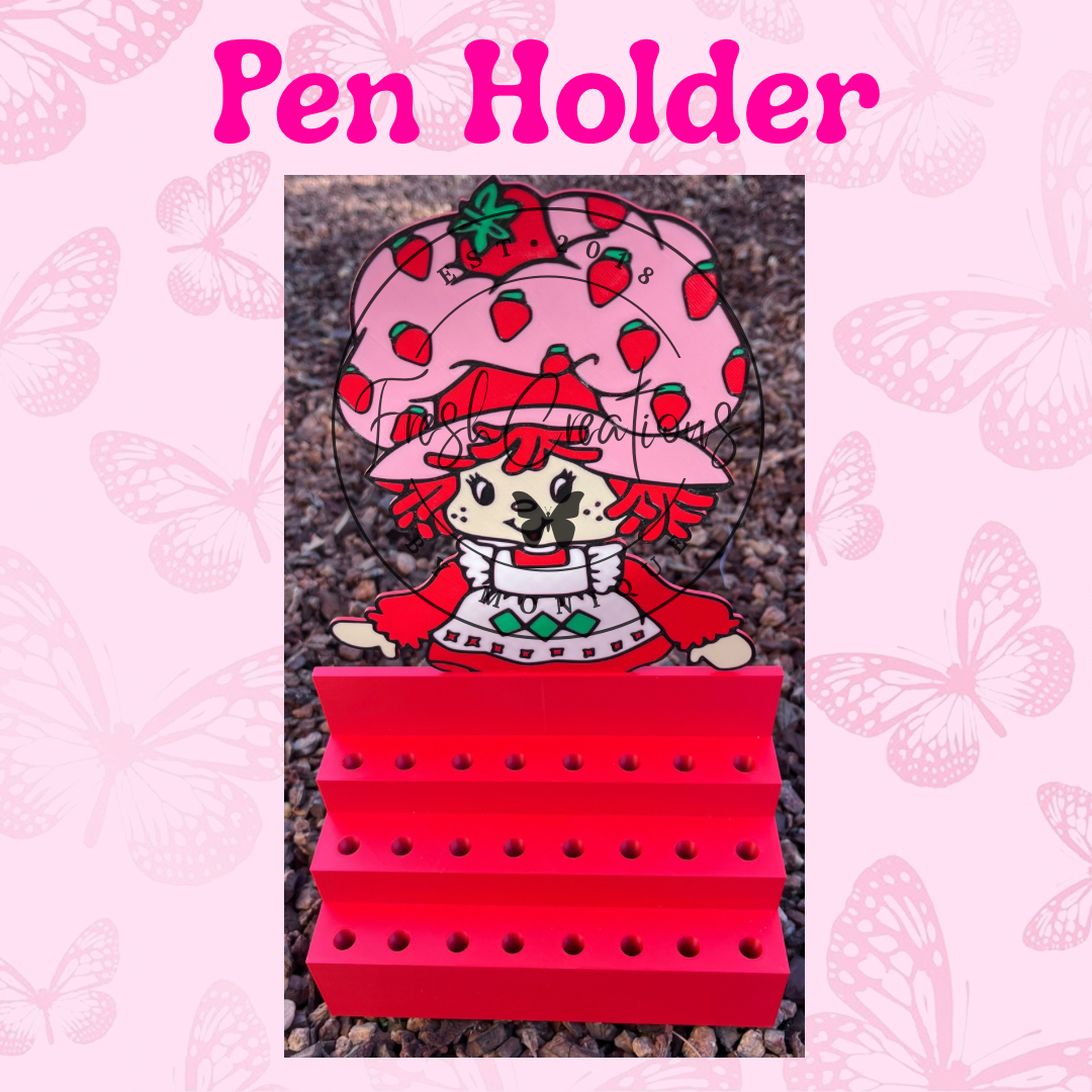 STRAWBERRY SHORTCAKE 25 SLOT PEN HOLDER