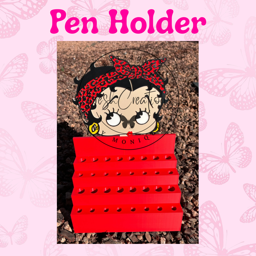 BETTY BOOP 25 SLOT PEN HOLDER (NOT HOLDER SHOWN WILL ONLY BE 25 SLOTS)