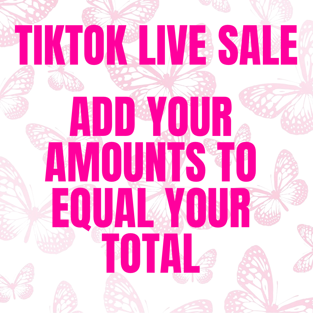 TIKTOK LIVE SALE