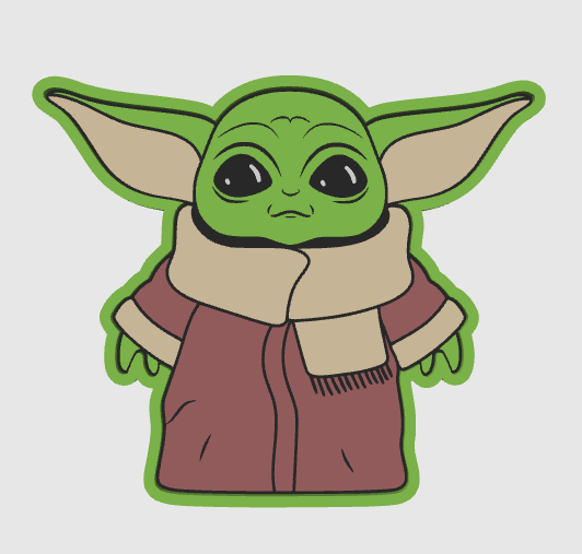 BABY YODA TRINKET TRAY STL DIGITAL FILE ONLY