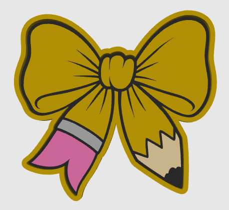 TEACHER BOW TRAY STL DIGITAL FILE ONLY