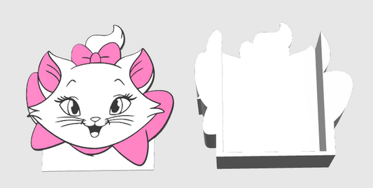 ARISTA CAT PEN HOLDER (2 PIECE, YOU GLUE ONCE BOTH PRINTED) STL DIGITAL FILE ONLY