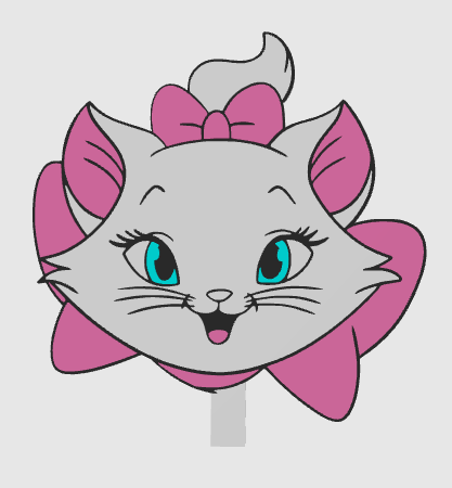 ARISTA CAT ATTACHMENT FOR PEN HOLDER STL DIGITAL FILE ONLY