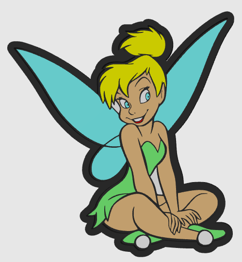 TINKER BELL BEADED TRAY STL DIGITAL FILE ONLY